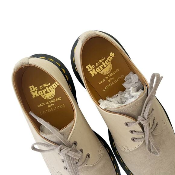 Dr. Martens 1461 Beige Leather and Suede Shoes - Picture 2 of 8
